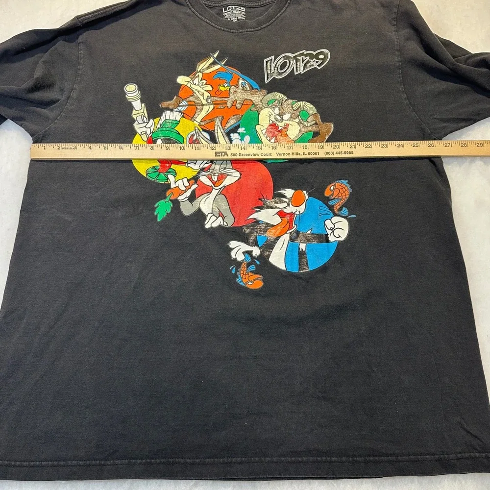 Lot29 Looney Tunes‎ T-Shirt Mens 3XL Black Y2K Streetwear Graphic Tee
